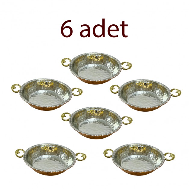 6 Adet Bakır Mini Kahvaltılık 