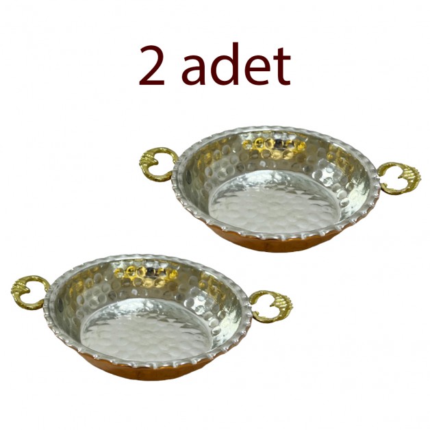 2 Adet Bakır Mini Kahvaltılık 