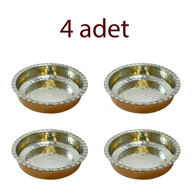 Çirtikli Bakır Kahvaltılık ve Çerezlik 4 Adet